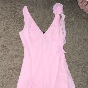 Elegant Pink Sleeveless Dress